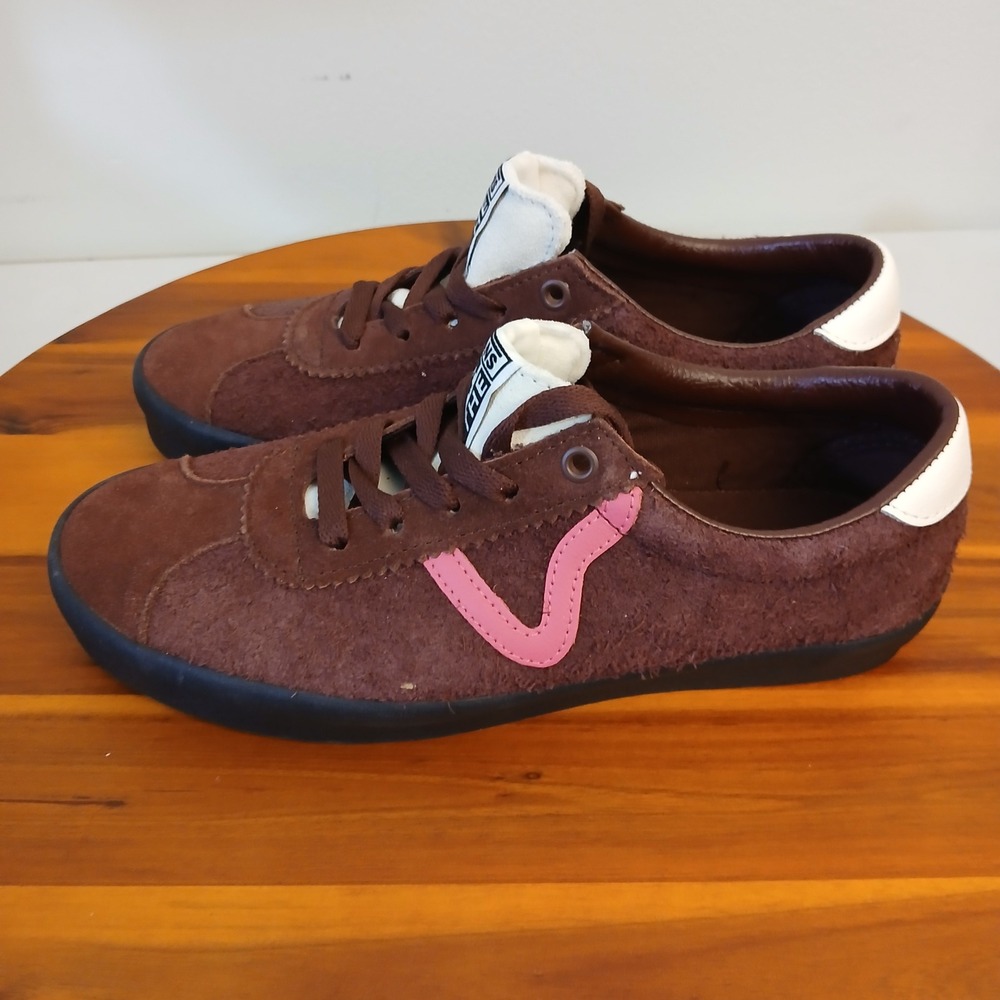 Vans Shoes Womens 9 Off The Wall Burgundy Suede Terry‎ Low Top Sneakers Casual